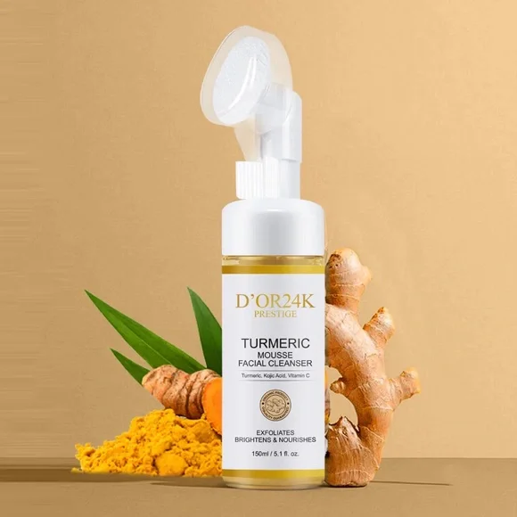 D’OR24K Turmeric Mousse Facial Cleanser - White and Gold - Picture 4 of 5
